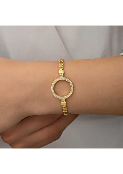 Gümüş Çeyrek Takılabilen Altın Kaplama Kadın Bileklik fırsatları