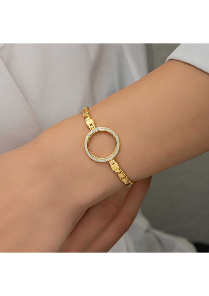 Gümüş Çeyrek Takılabilen Altın Kaplama Kadın Bileklik indirimleri