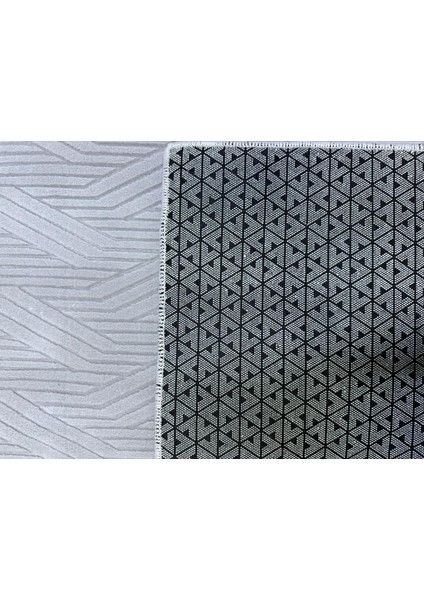 4303 Desen Gri Renk Kesme Kaymaz Taban Halı Yolluk modelleri