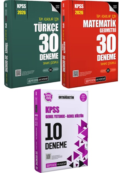 2026 Kpss Tüm Adaylar Için Türkçe Matematik 30 Deneme - 2026 Kpss Ortaöğretim Çözümlü 10 Deneme