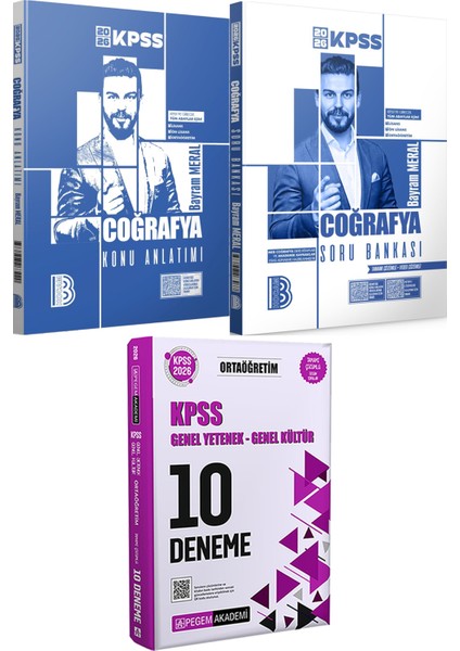 2026 Kpss Coğrafya Konu Anlatımı ve Tamamı Çözümlü Soru Bankası - 2026 Kpss Ortaöğretim Çözümlü 10 Deneme