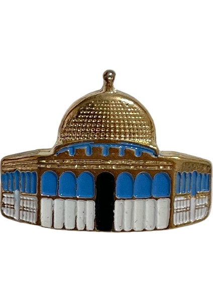 3D Kubbet-Üs-Sahra\'nın Simgesi Altın Renkli Tasarımlı Metal Yaka Rozeti A300063 fiyatları