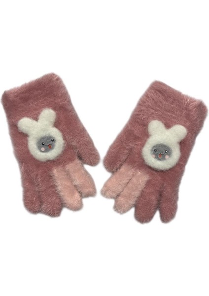 Kitti 4-8 Yaş Kız Çocuk Yumuşak Dokulu Sevimli Eldiven