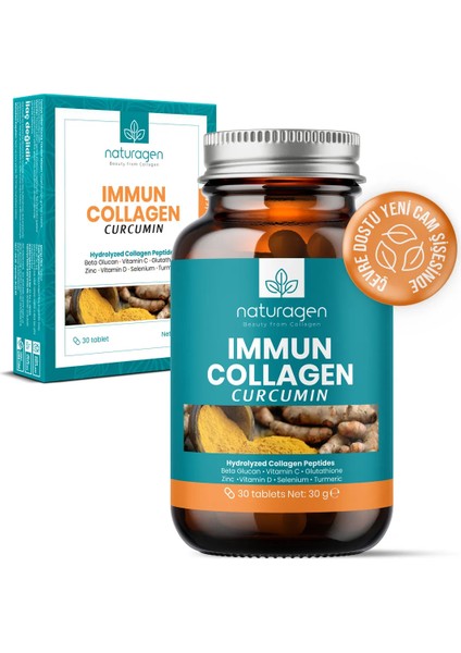 3 Adet Naturagen Kolajen Immun Curcumin(Zerdaçal)- 30 Tablet - Immune Assist fiyatları