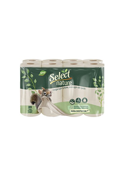 2 Adet Select Nature Tuvalet Kağıdı 24 Lü 2 Katlı