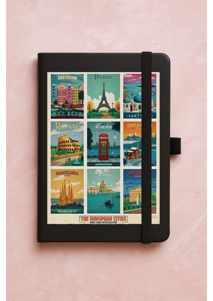 Promosyon Tarihsiz Premium Termo Defter Desenli 192 Yaprak - Avrupa