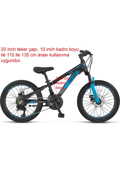 Motion 20 Jant Disk Fren Vitesli Çocuk Bisikleti 2078 (115 / 135 cm Arası Boy) fiyatları