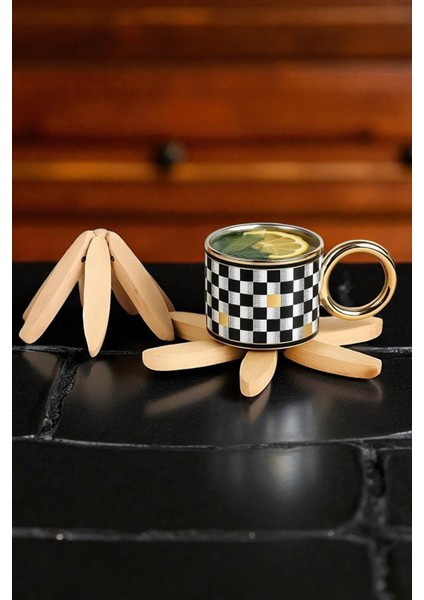 Verano 4’lü Standlı Bambu Ağaç Nihale Seti Katlanır Isıya Dayanıklı 20 cm modelleri