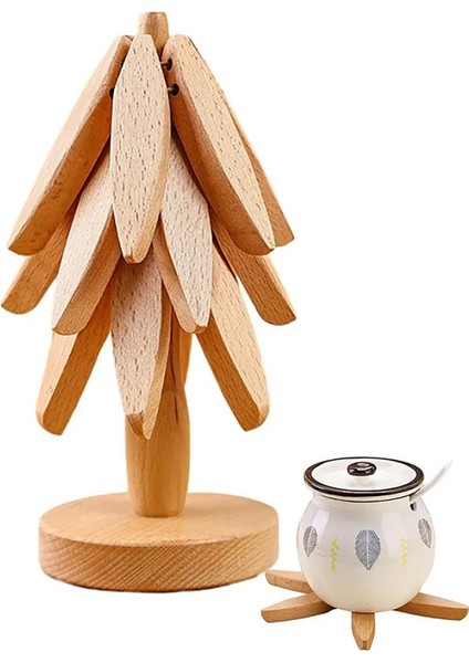 Verano 4’lü Standlı Bambu Ağaç Nihale Seti Katlanır Isıya Dayanıklı 20 cm fırsatları