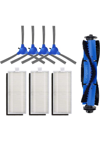 Anker Uyumlu Eufy Robovac 11S 30C 25C 35C 8’li Filtre Fırça Robot Süpürge Yedek Seti