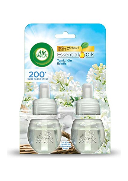 4 Adet Air Wick Elektrikli Yedek Temizlik Esintisi 2'li