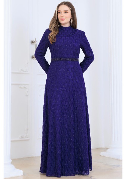 Lina Tesettür Abiye Elbise Mor fırsatları