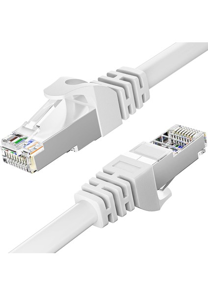 Ethernet Kablosu Cat6 10 Metre Yüksek Hız 1000MBPS 250MHZ Korumalı Beyaz Lan Uzun Network Kablosu indirimleri