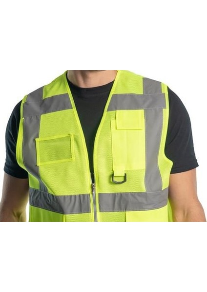 Fileli Cepli Reflektörlü Ikaz Yeleği - Mühendis ( Xl Beden) - Sarı modelleri
