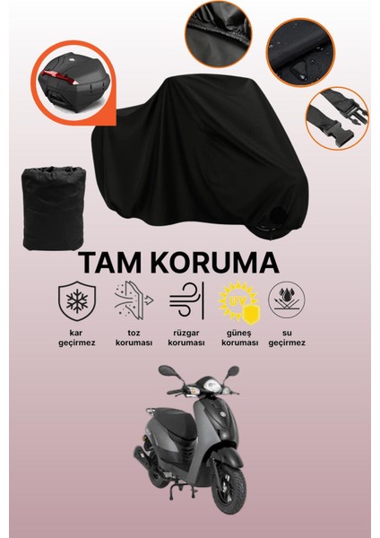 Siyah Arka Çanta Uyumlu Mondial 50 Beestreet Uyumlu Motosiklet Brandası, Koruyucu Örtü