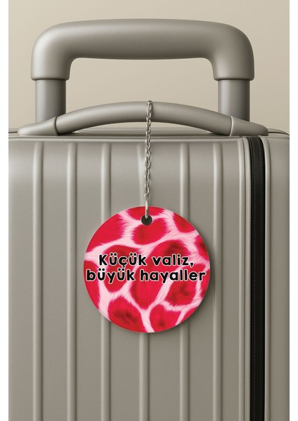 Pleksi Zincirli Bavul Etiketi Seyahat Tatil Için Tasarım Valiz Etiketi Küçük Valiz