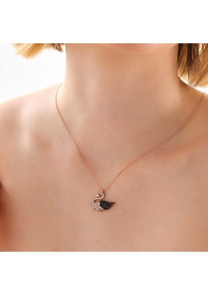 Gümüş Rose Kuğu Kadın Kolye fiyatları