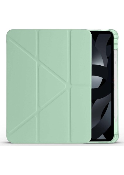 Apple iPad Air 10.9'' 2022/2020 Uyumlu Üçgen Katlanabilir Kalem Şarj Bölmeli Standlı Kılıf modelleri