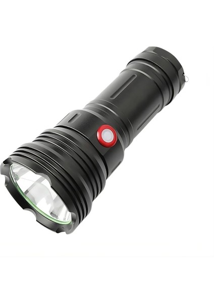 Şarjlı 3 Pilli Kılıflı Metal El Feneri