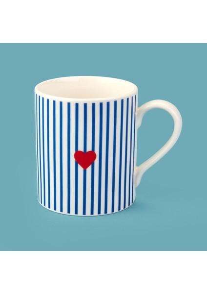 Kitchen Bold Heart Porselen Kupa - Renkli - 290 ml