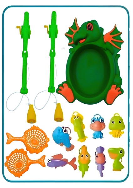 Balık Yakalama Oyunu 13 Parça Mıknatıslı Balık Olta Oyuncak Seti - Havuz Banyo Oyuncağı fırsatları