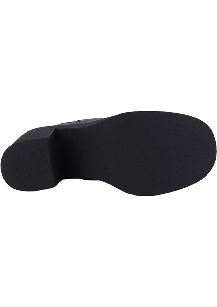 2630Z854 Hakiki Deri Kadın Topuklu Bot modelleri