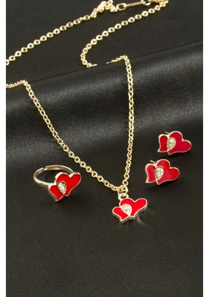 Kalp Mineli Set Kolye fiyatları