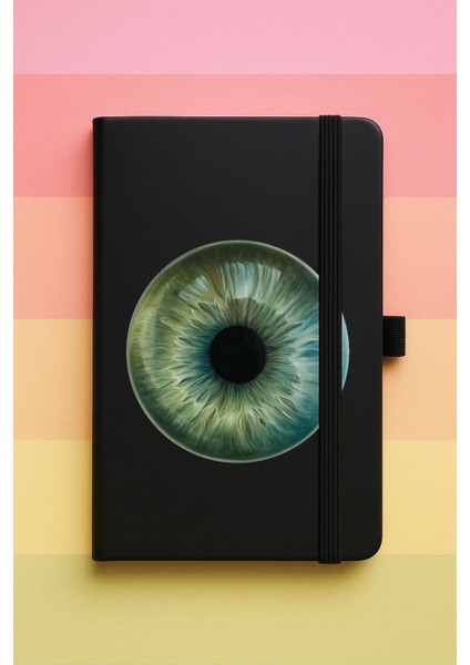 Büyüleyici Göz Baskılı Tarihsiz Yuvarlak Köşeli Desenli Uv Termo Defter