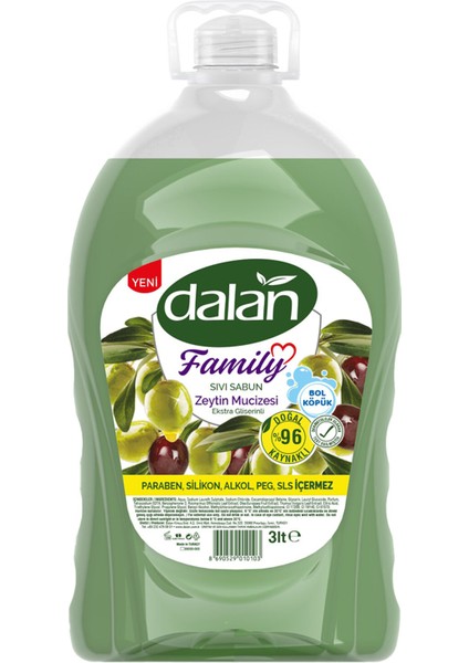 Family Sıvı Sabun Zeytin Mucizesi 3 L 2 Adet