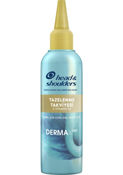 Head Shoulders Derma x Pro Tazelenme Takviyesi E-Vitamini Içeren Kepek Karşıtı Saç Derisi Balsamı 145 ml 2 Adet
