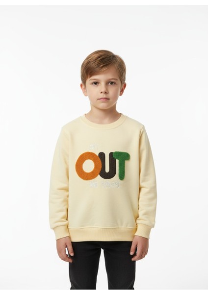 Out Baskılı Erkek Çocuk Sweatshirt