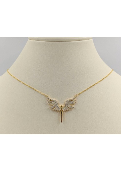 Gold Zirkon Taşlı Mikail Meleği Kolye fiyatları