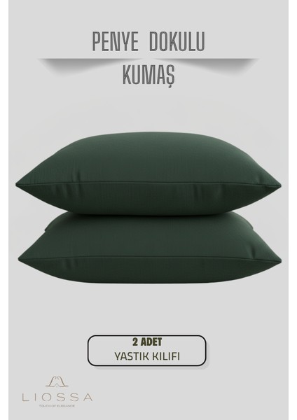 Premium Softtouch™ | 2’li Penye Yastık Kılıfı Seti | %100 Pamuk | 50X70 cm | Fermuarlı | Jersey Kumaş