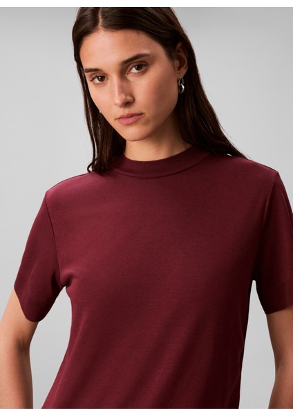 Yuvarlak Yaka Düz Kırmızı Kadın T-Shirt LV044B206GGEX modelleri