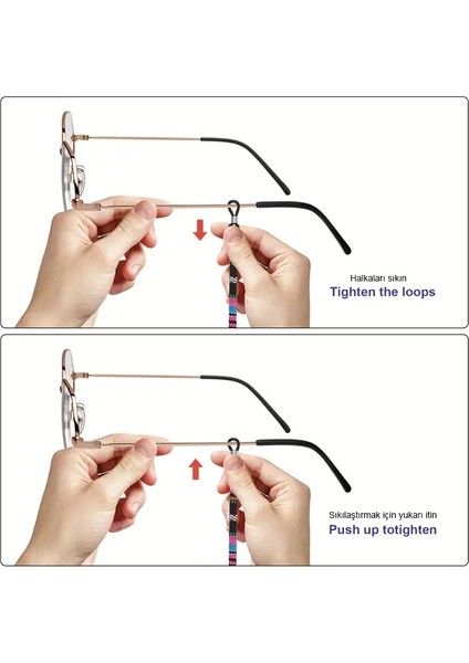 4’lü Pu Deri Gözlük Askısı Seti – Ayarlanabilir Kaymaz Gözlük Tutucu 70 cm (Kahverengi, Mavi, Kırmızı, Siyah) fırsatları