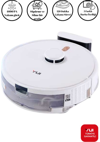 RS16 Akıllı Robot Vacuum & Mop Süpürge Beyaz (Yuı Türkiye Garantili)