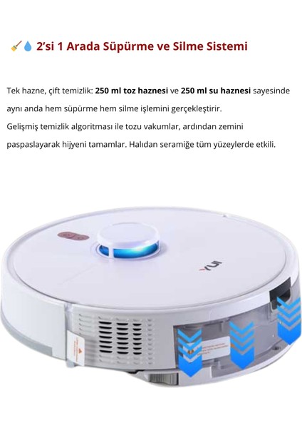 RS16 Akıllı Robot Vacuum & Mop Süpürge Beyaz (Yuı Türkiye Garantili) fiyatları