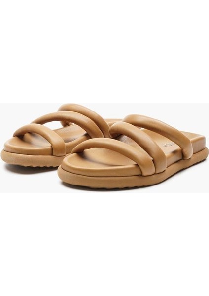 141745 Çapraz Bantlı Günlük Terlik Hakiki Deri Taba fiyatları