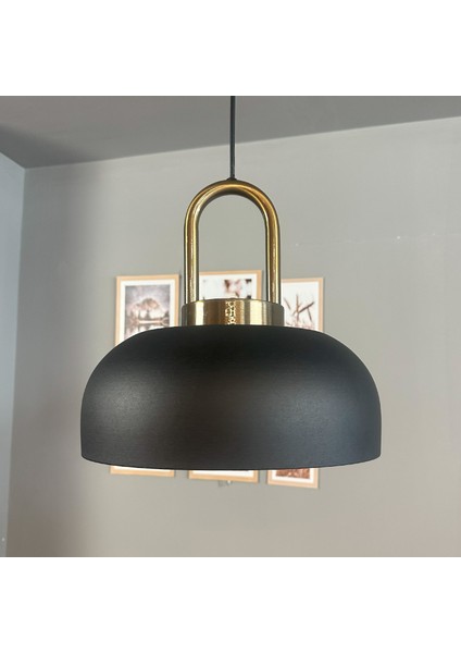 Siyah Rocha Metal Avize Eskitme Kilit Kafa Başlık Salon Mutfak Otel Tekli Avize Lamba Aydınlatma