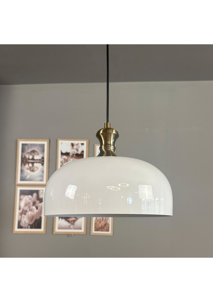 Beyaz Rocha Metal Avize Eskitme Tokmak Başlık Salon Masaüstü Mutfak Tekli Avize Lamba Aydınlatma indirimleri