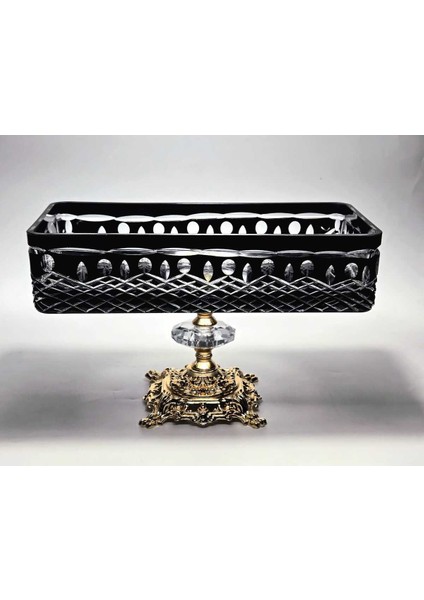 El Yapımı Kristal Royal Desenli Baton Dekoratif Sunumluk Sofra Sunum Kasesi fiyatları