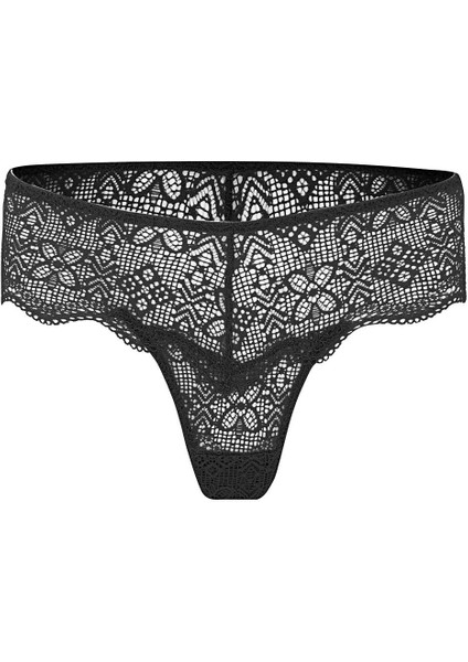 Anna 2735 Dantelli Dekolte Dolgulu Push-Up Sütyen ve Külot Takımı- Siyah