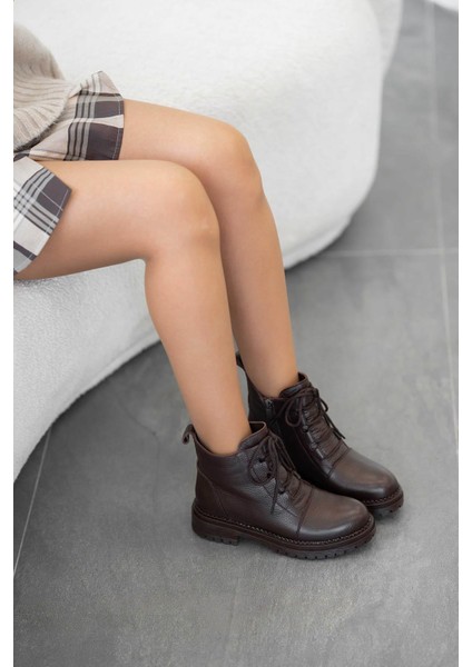 Anastasia Bağcıklı Hakiki Deri Kadın Bot Kahve fiyatları