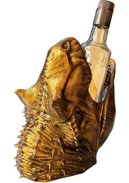 Dinazor Figürlü Şaraplık - El Işçiliği ile Boyama (Bakır) fiyatları