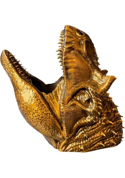 Dinazor Figürlü Şaraplık - El Işçiliği ile Boyama (Bakır)