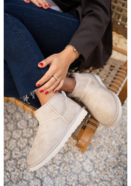 Toxy Bej Süet Kürklü Bot fiyatları