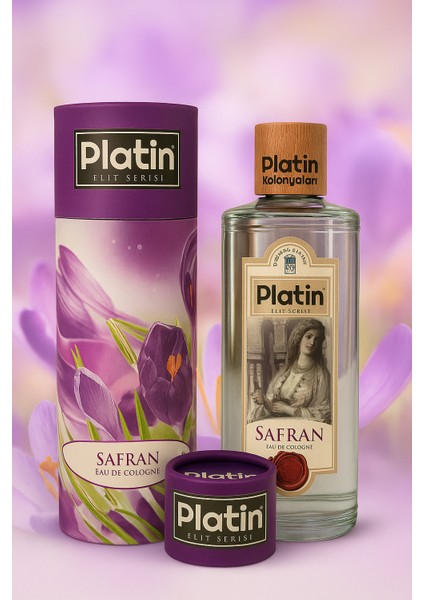 Elit Serisi Silindir Kutu Ahşap Kapaklı 80° 250 Cc. Cam Şişe Safran