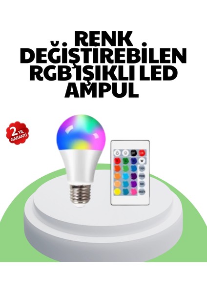 2025 rgb led ampul uzaktan kumandalı renkli ışık
