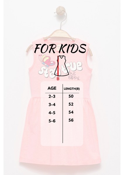 Kız Çocuk Büzgülü Bel Kolsuz Stay True Happy Baskılı Pembe Elbise indirimleri
