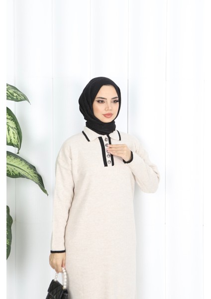 Polo Yaka Triko Elbise fırsatları